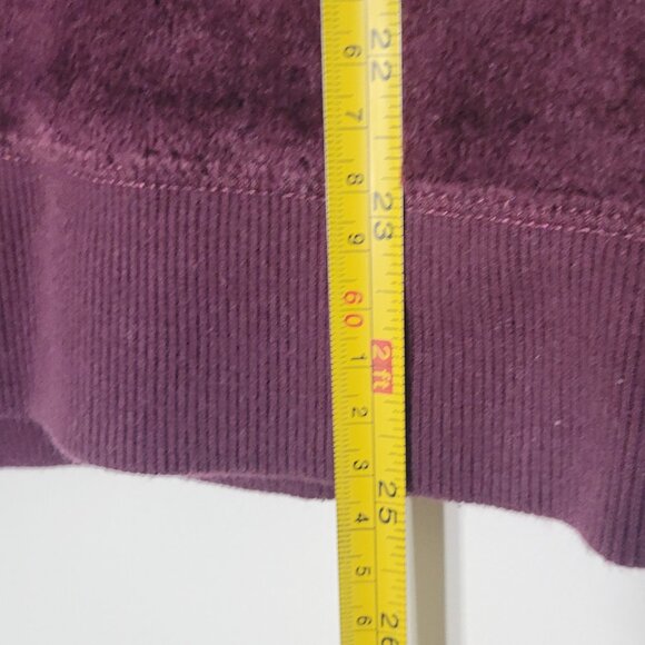 GAIAM Purple Maroon Long Sleeve Cozy Crew Neck Pullover Fleece Sweatshirt Medium - Picture 10 of 13